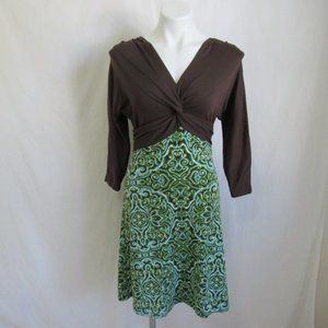 Title Nine Brown and Green Dress
